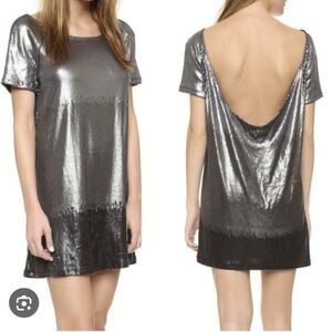 Free People Gunmetal Sequin NYE Dress